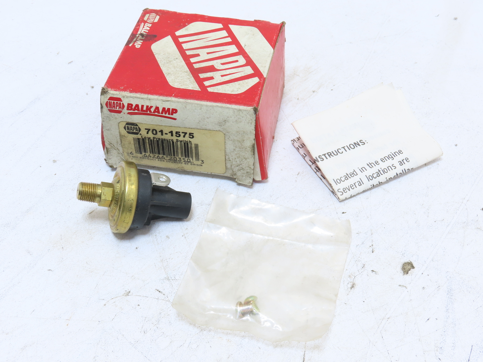 NAPA BALKAMP 1/8" NPT LOW PRESSURE SWITCH 701-1575