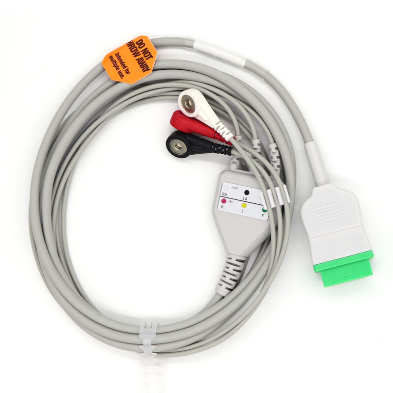 11 pin 3 Leads ECG EKG one-piece ECG Cable Fit For GE-marqutte , Dash PRO 3000
