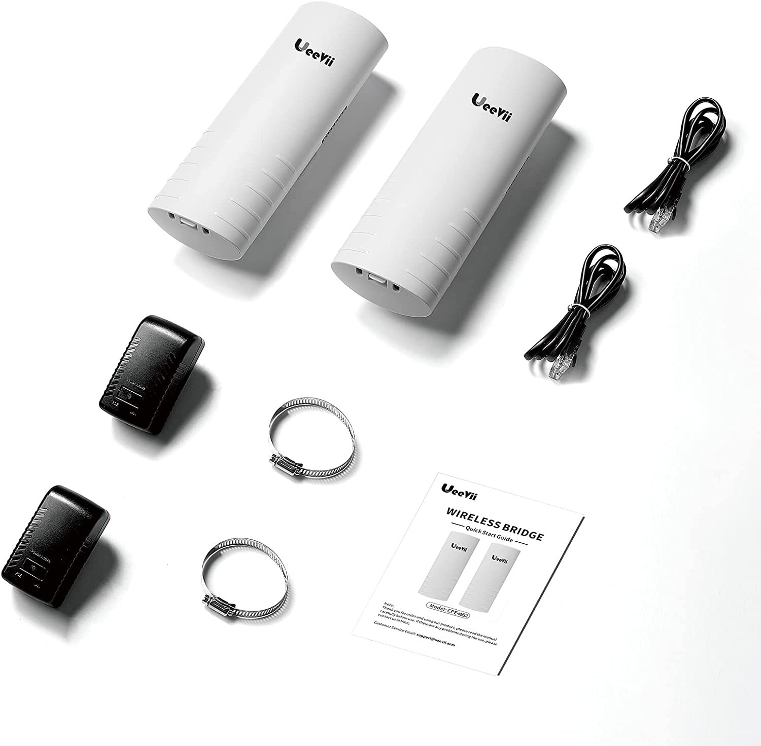 UeeVii 2 Pack Wireless Bridge Point to Point Outdoor WiFi CPE 3000m Long Range