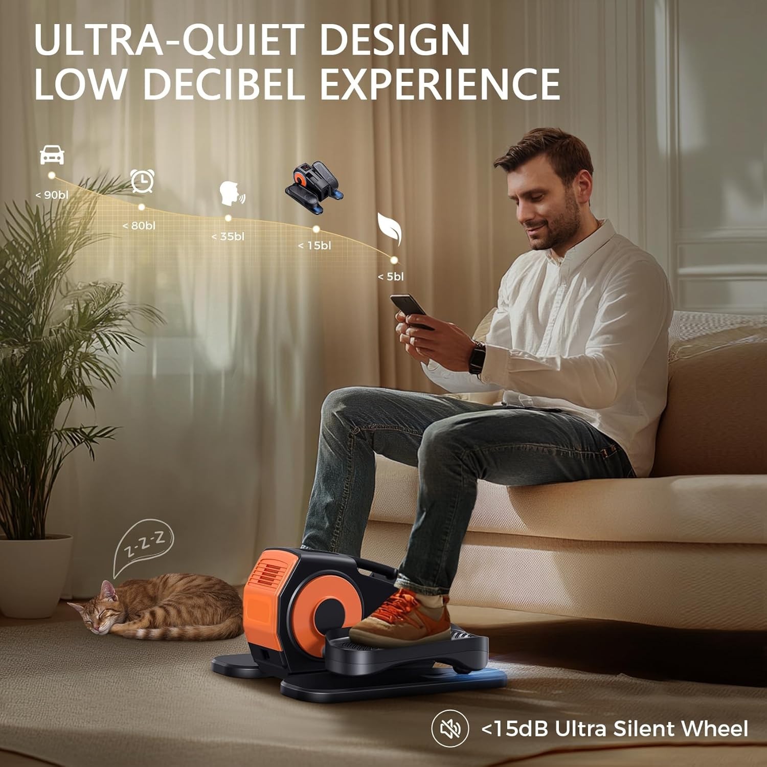 Low-Impact Electric Pedal Exerciser - 12 Resistance Levels for Easy Exercise