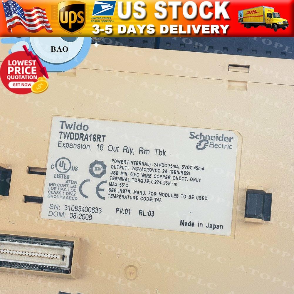 TWIDO series PLC module TWDDRA16RT US Free TAX
