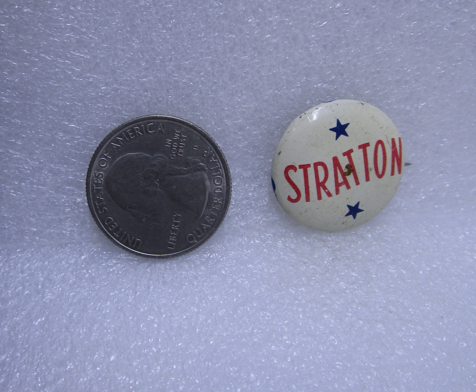 Stratton Political Button Pin