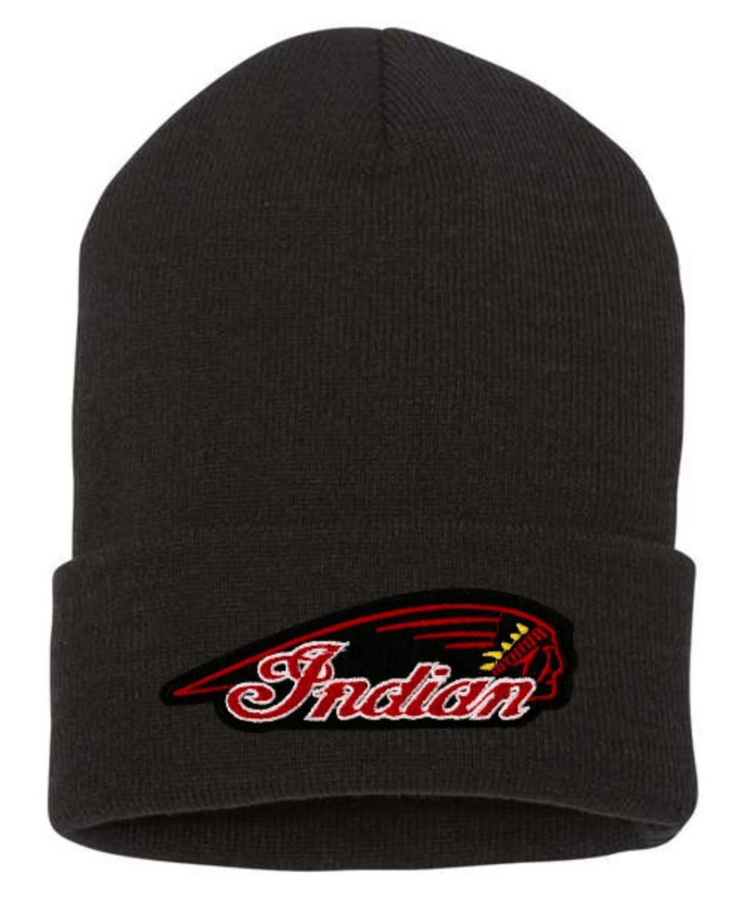 NEW KUSTOM HATZ INDIAN MOTORCYCLES V1 PATCH BEANIE BLACK OSFA ADULT LIMITED