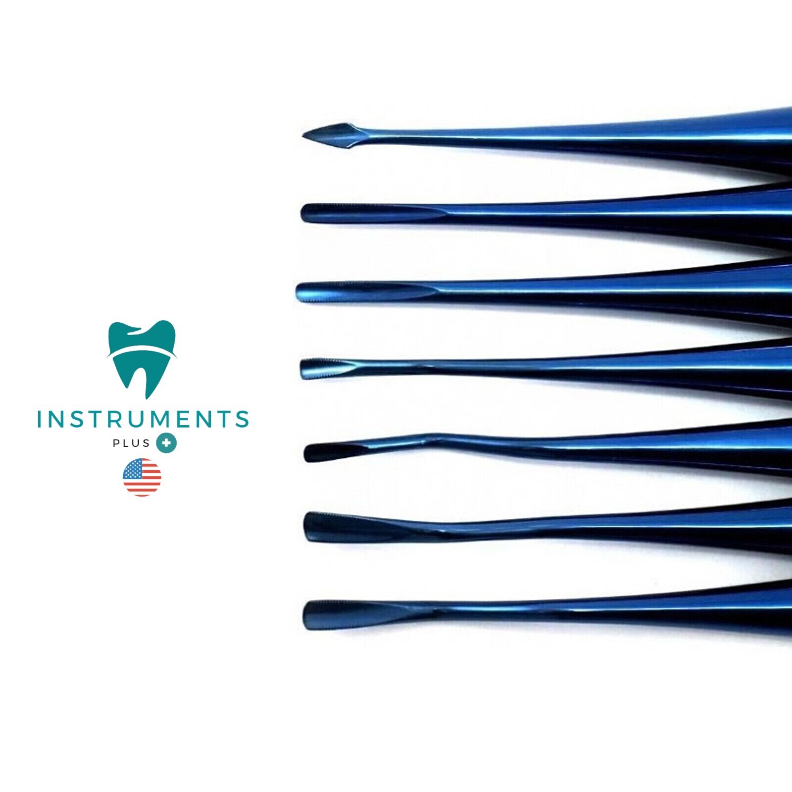 7 Pcs Dental Luxating PDL Root Elevators Surgical Periotomes Extracting Titanium