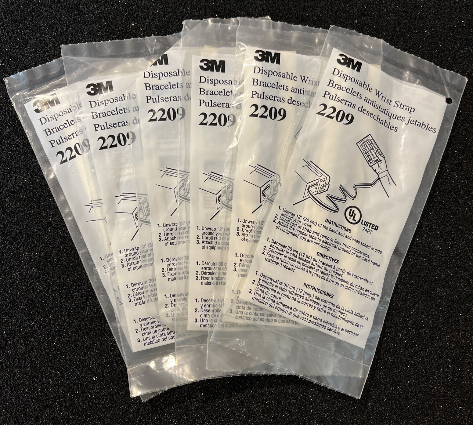 6 Each ~ 3M 2209 Static Protection Wrist Strap