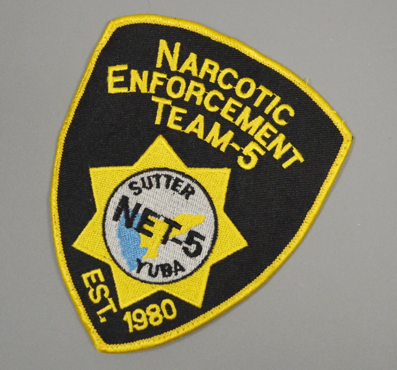 Sutter Yuba California Narcotic Enforcement Team-5 Patch ++ NET5 CA HTF