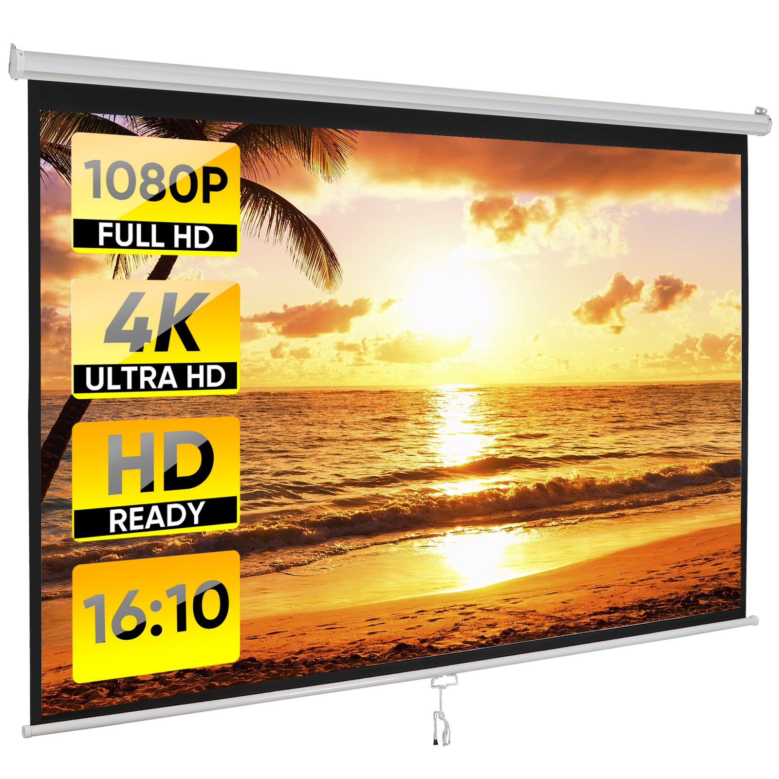 100 inch Projection Screen 16:10 Foldable Portable Projector Movies Screens