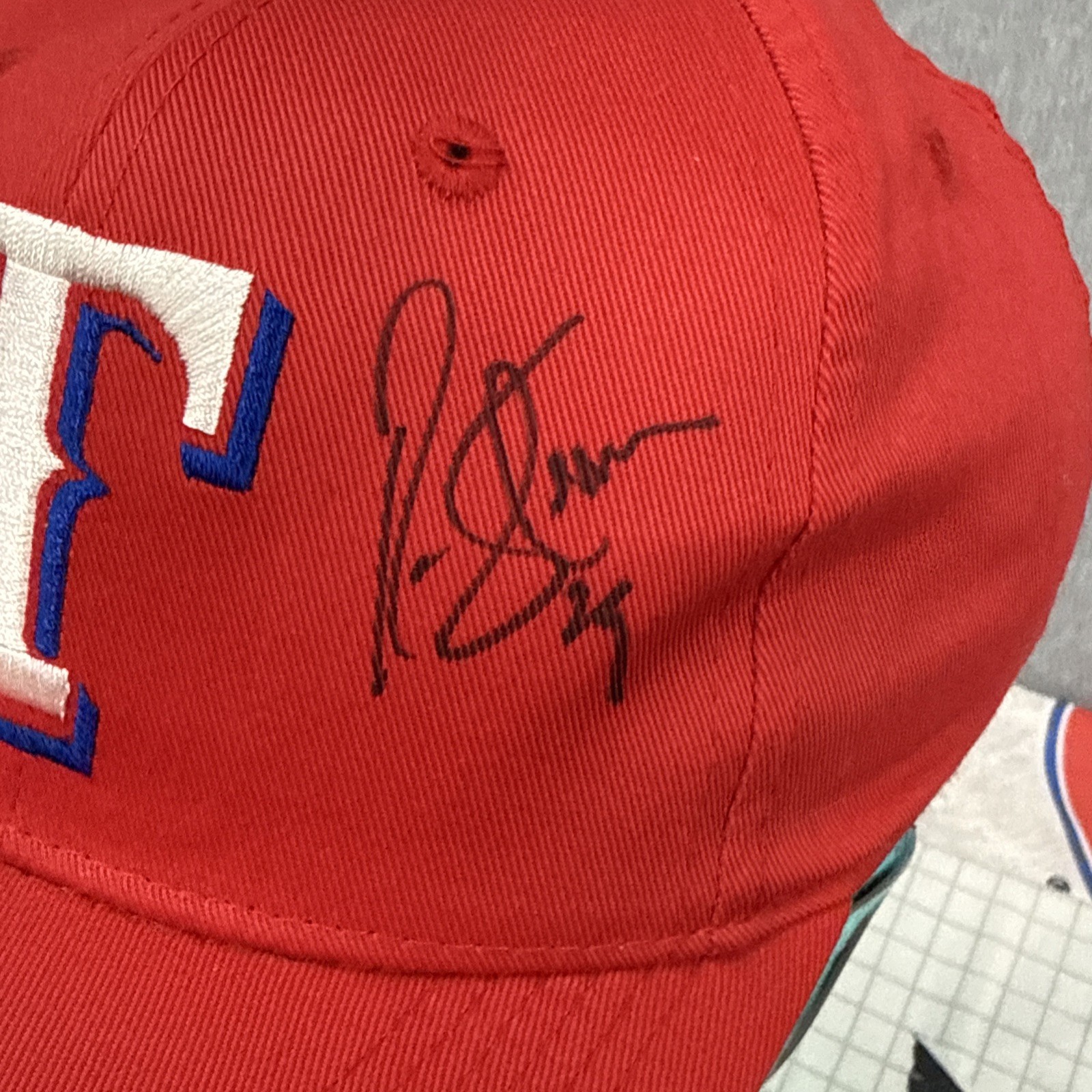 Rusty Greer Texas Rangers MLB Snapback Hat Signed