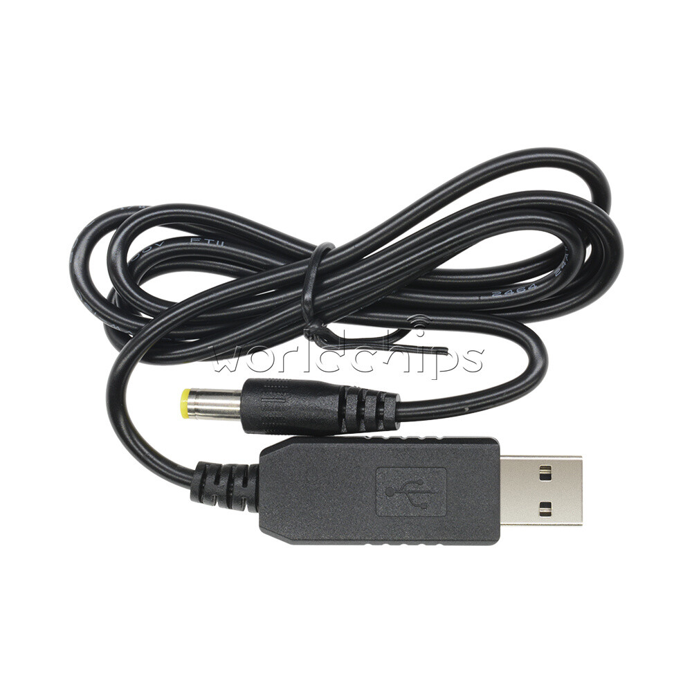 USB Port to DC 5.5x2.1mm Connector 5V to 12V Step Up Converter Cable Power Boost