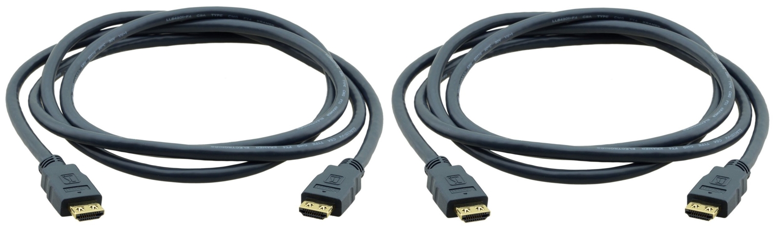 Kramer C-HM/HM-3-PK2-K 3' HDMI to HDMI CABLE, 2 PACK