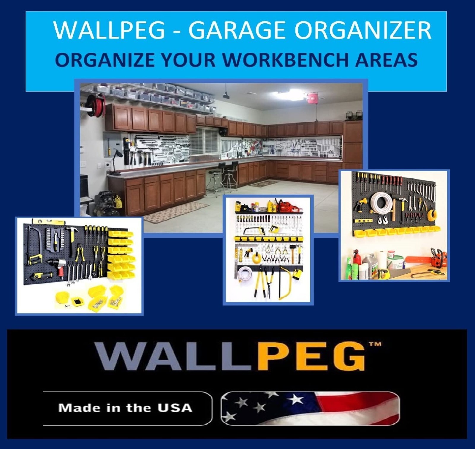 WallPeg 36 Pegboard Bins Part Bin Kit Hooks to Peg Board Panels Workbench