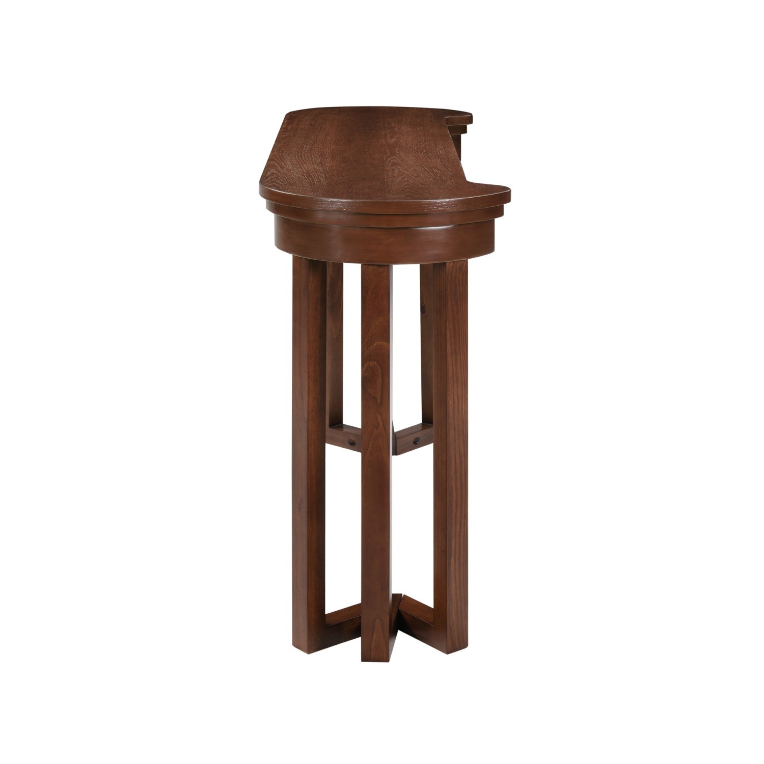 4 Piece Set Counter Height Bar Table & 3 PU Padded Solid Wood Stools Espresso