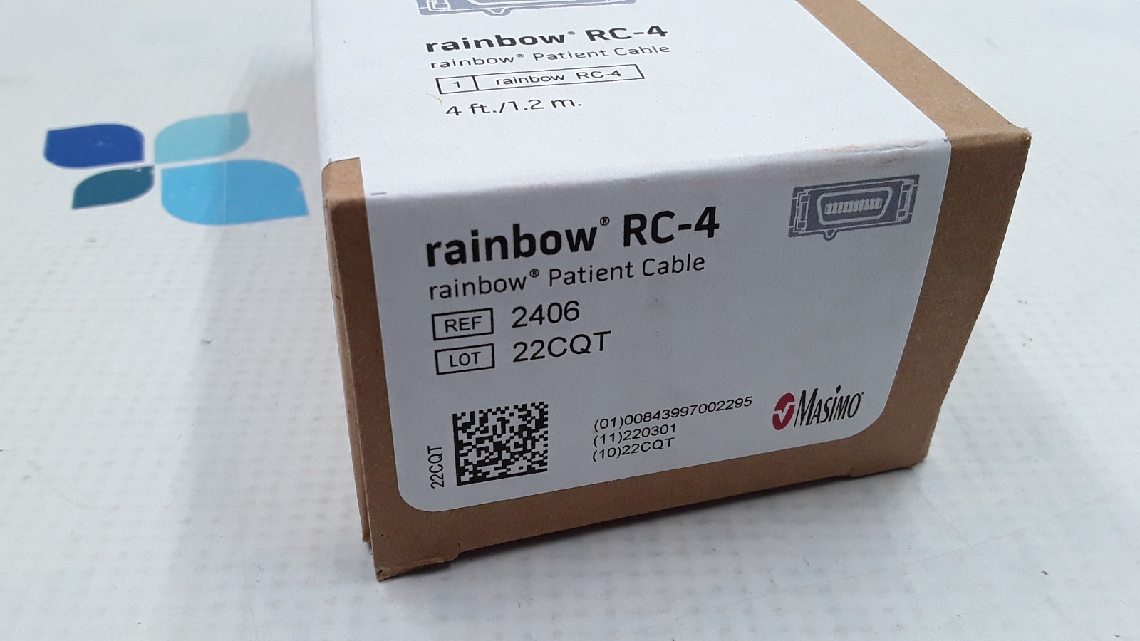 Masimo Rainbow RC-4 4ft Patient Cable REF 2406