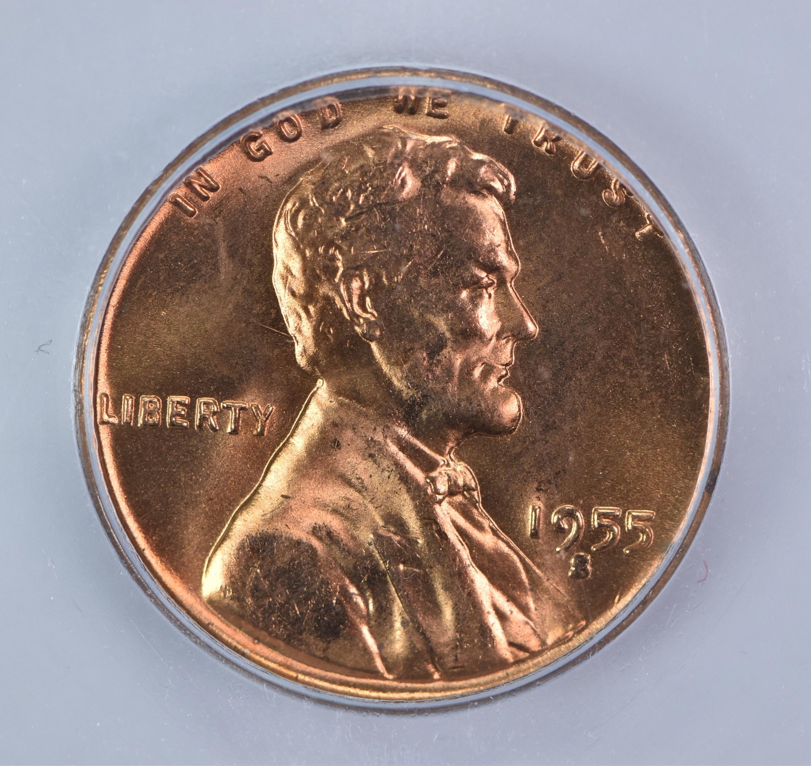 1955-S Lincoln Wheat Cent MS65 RD ICG