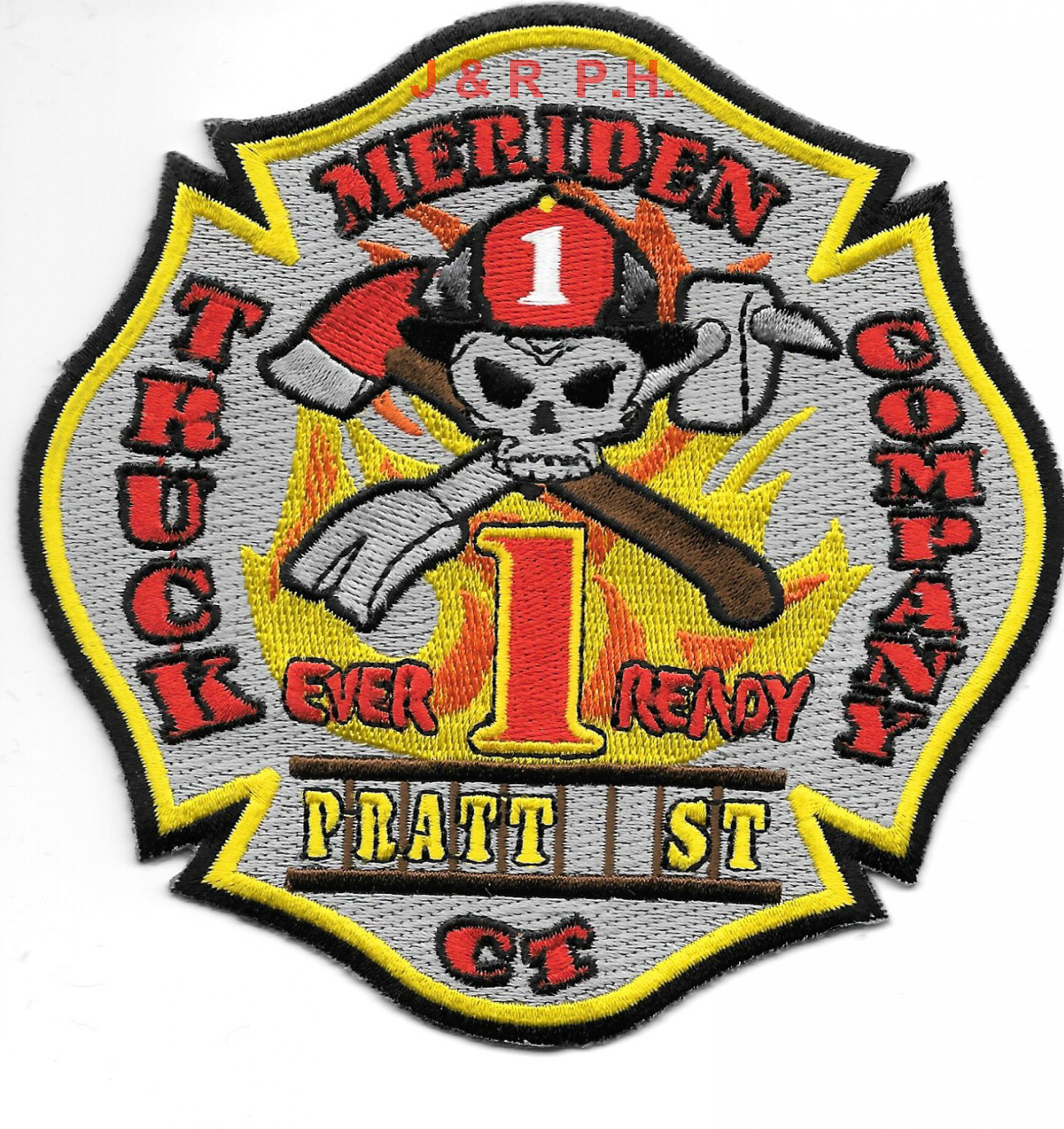 Meriden  Truck Company-1, CT  "Ever Ready"  (4.5" x 4.5" size) fire patch