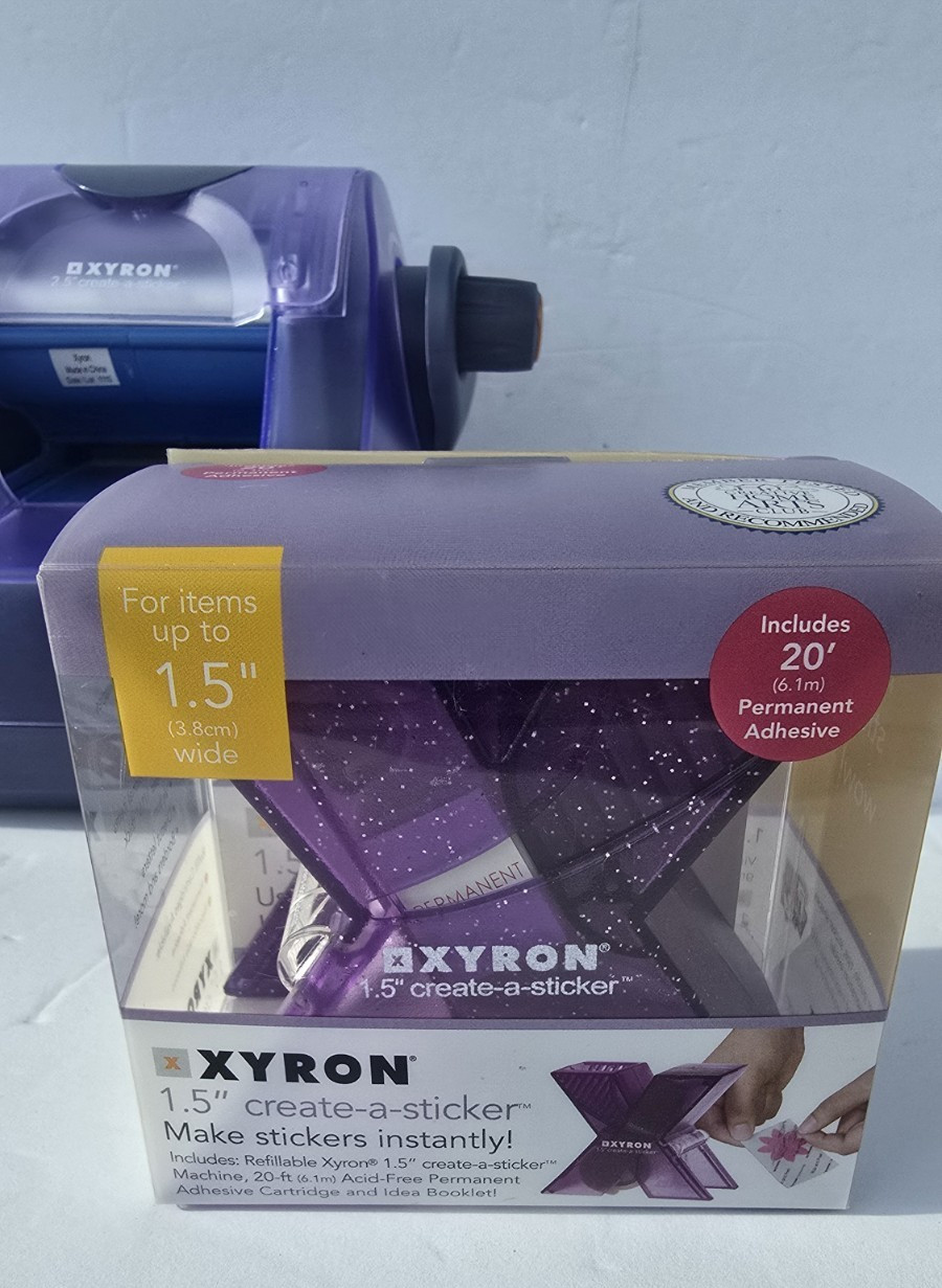 Xyron 2.5" & 1.5" Create-A-Sticker Machine Pre-Owned Purple