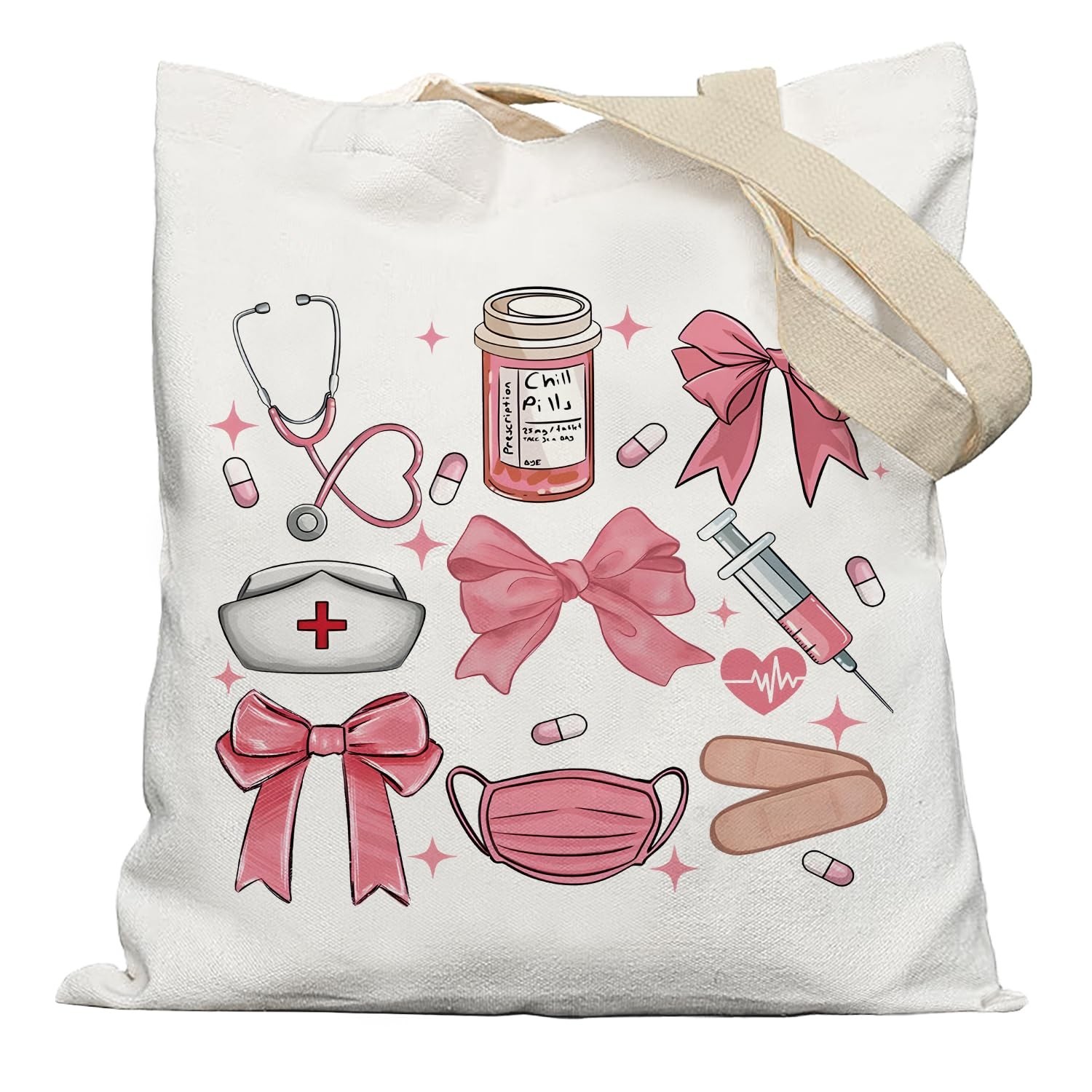 Nurse Tote Bag, Nurse Gifts Canvas Tote Bags for Women, Nurses Week Gifts, Nu...