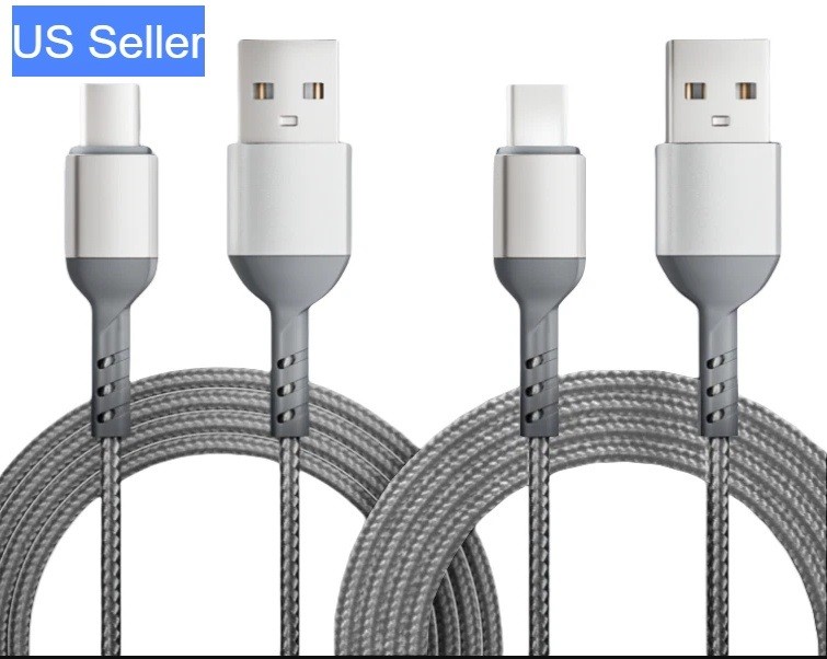 3-5 Pack 65W USB to Type-C Super Fast Braided Cables For iPhone Android 3ft 5ft