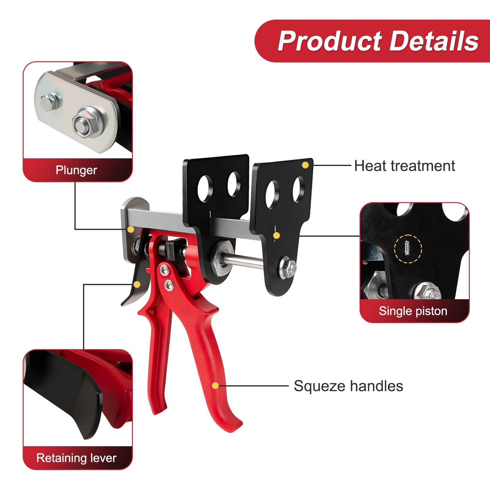 Cupbunny Brake Caliper Compression Tool, 4 Piston Tool for Red