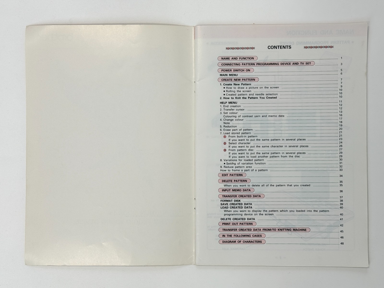 KNITKING Brother Instruction Book for Pattern Programming Device PPD-100, manual