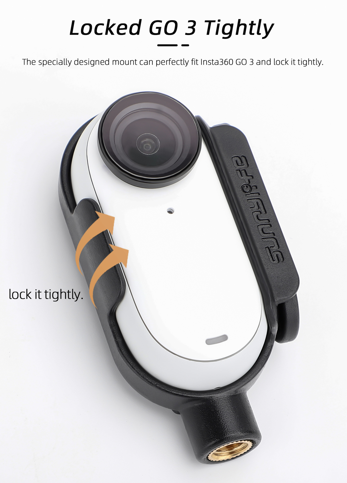 Plastic Accessory Mount Frame Camera Holder w/ Adapter for Insta360 Go 3 Camera