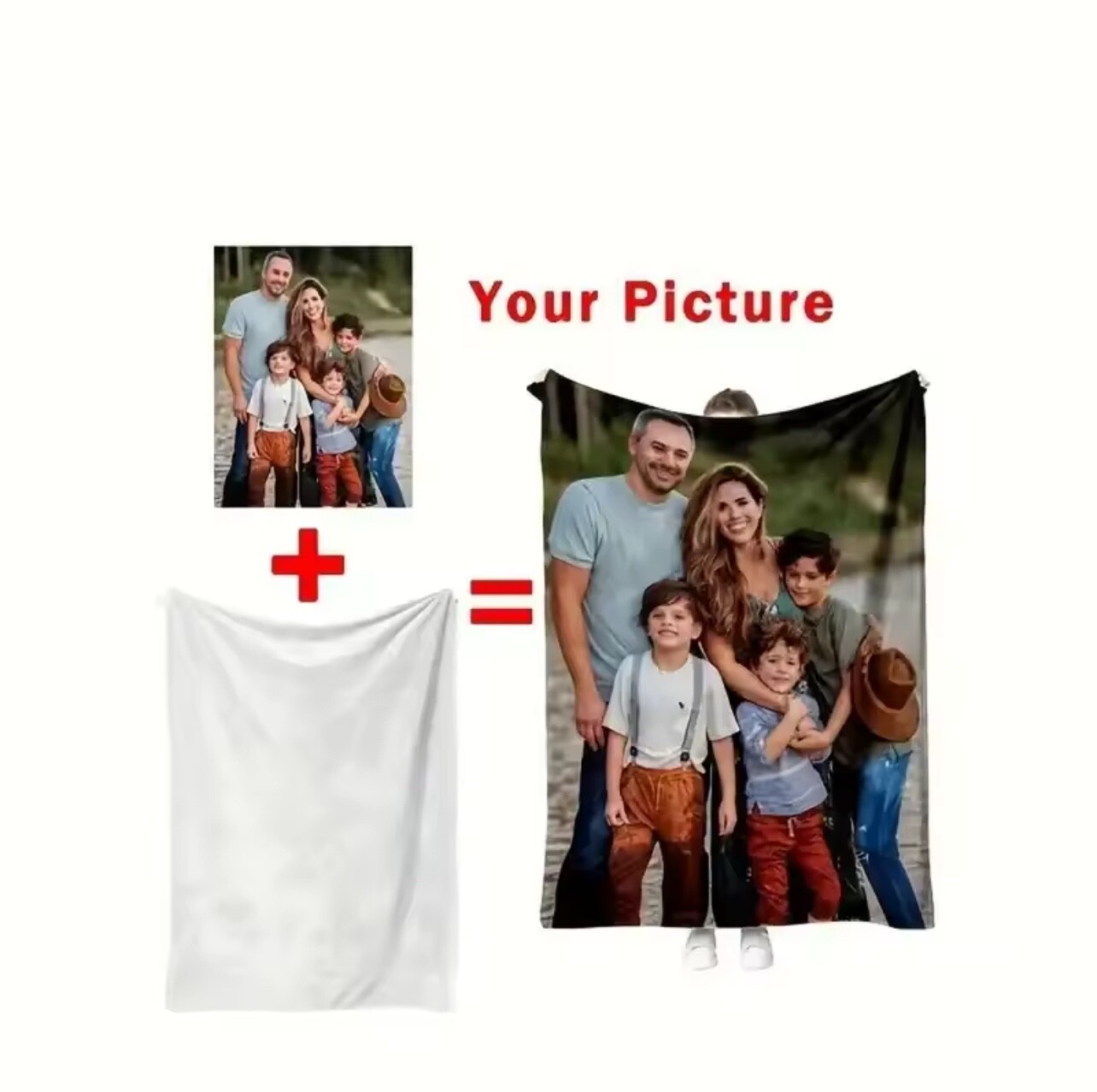 Custom blanket Personalized Photo Blanket Customized Print Warm Throw Blankets