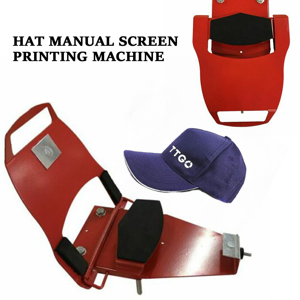 Manual Curve Screen Printer Hat Screen Printing Machine For All TypeCap 4Platens