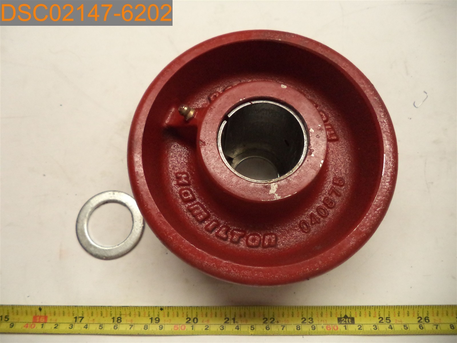 Hamilton V-Grooved Metal Caster Wheel 6" x 2" 040875