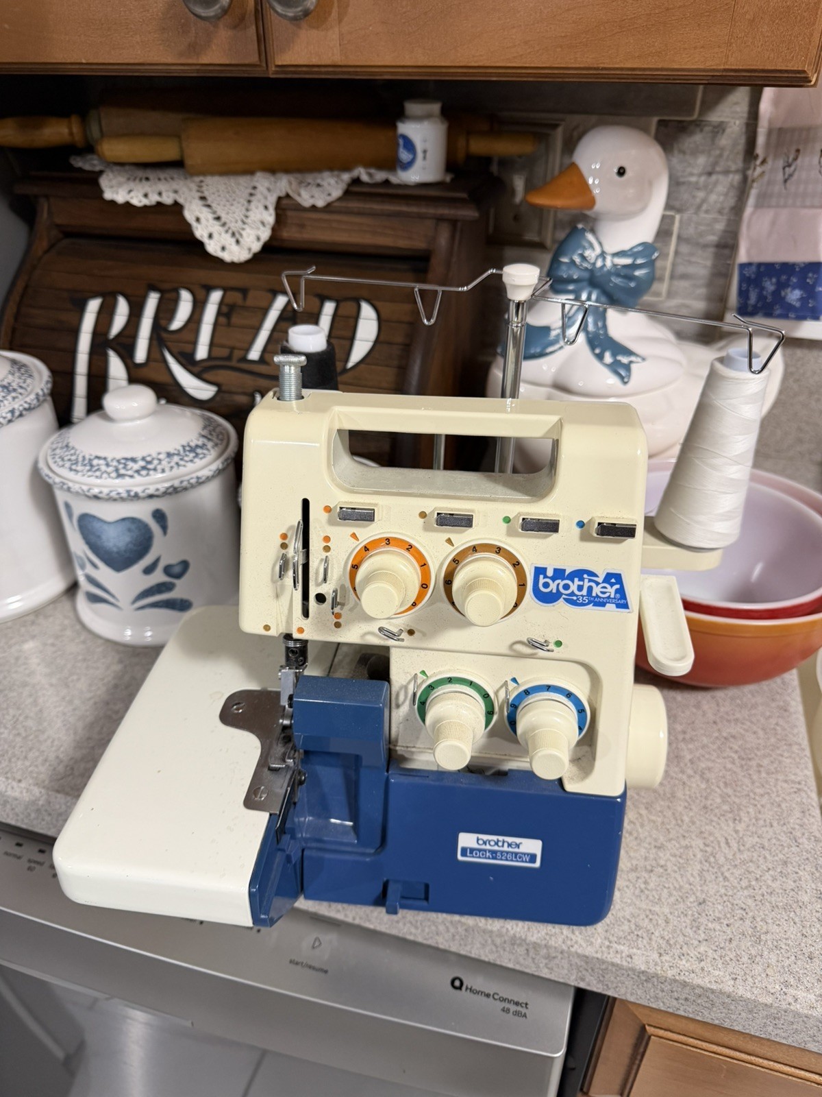Rare Vintage Brother Serger sewing machine Lock 526LCW WORKS 35th Anniversary
