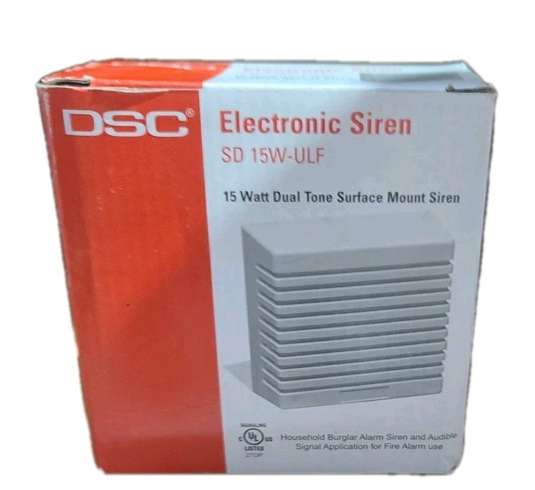 DSC SD 15W-ULF 15 Watt Dual Tone Electronic Surface Mount Siren