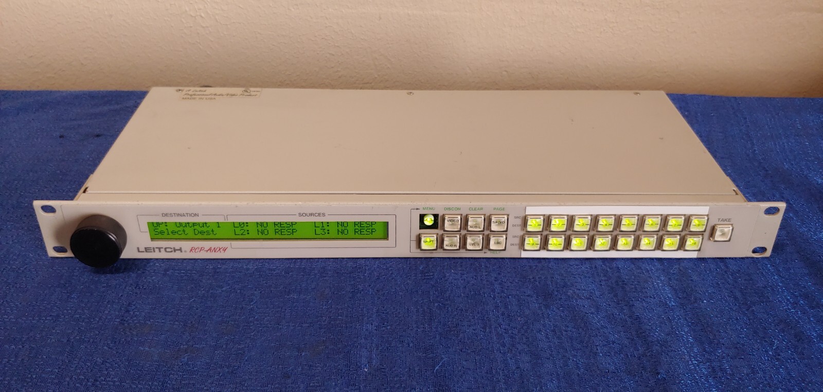 Leitch RCP-ANX4 Control Panel
