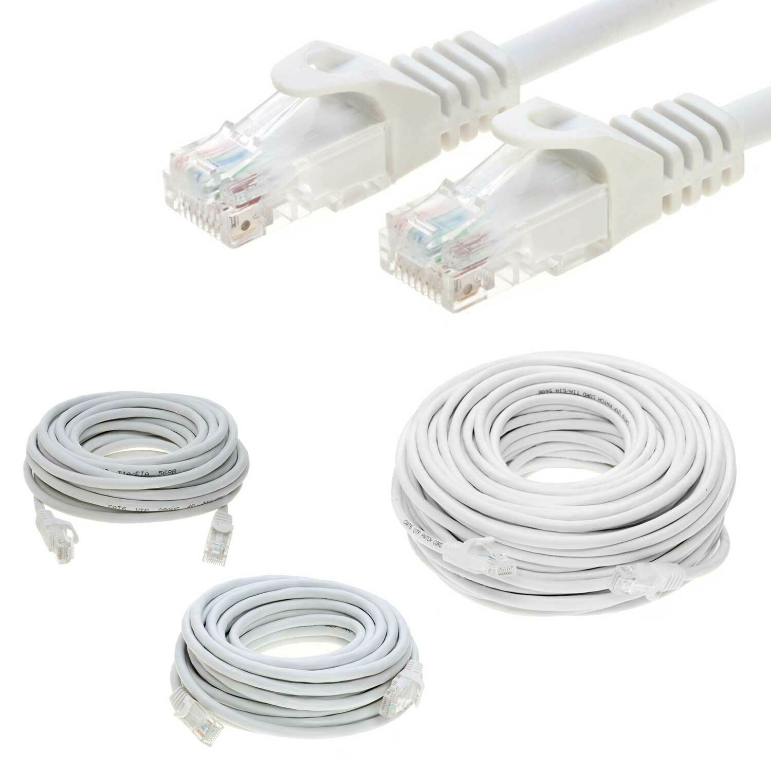 Cat6 Ethernet Patch Cable for Modem Router Network Internet Wire 1.5FT-200FT lot