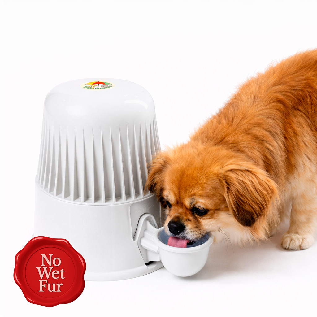 Vida Mansa Water Dispenser 67.6 oz / 2000 ml - for Dogs and Cats (No Wet Fur) Op