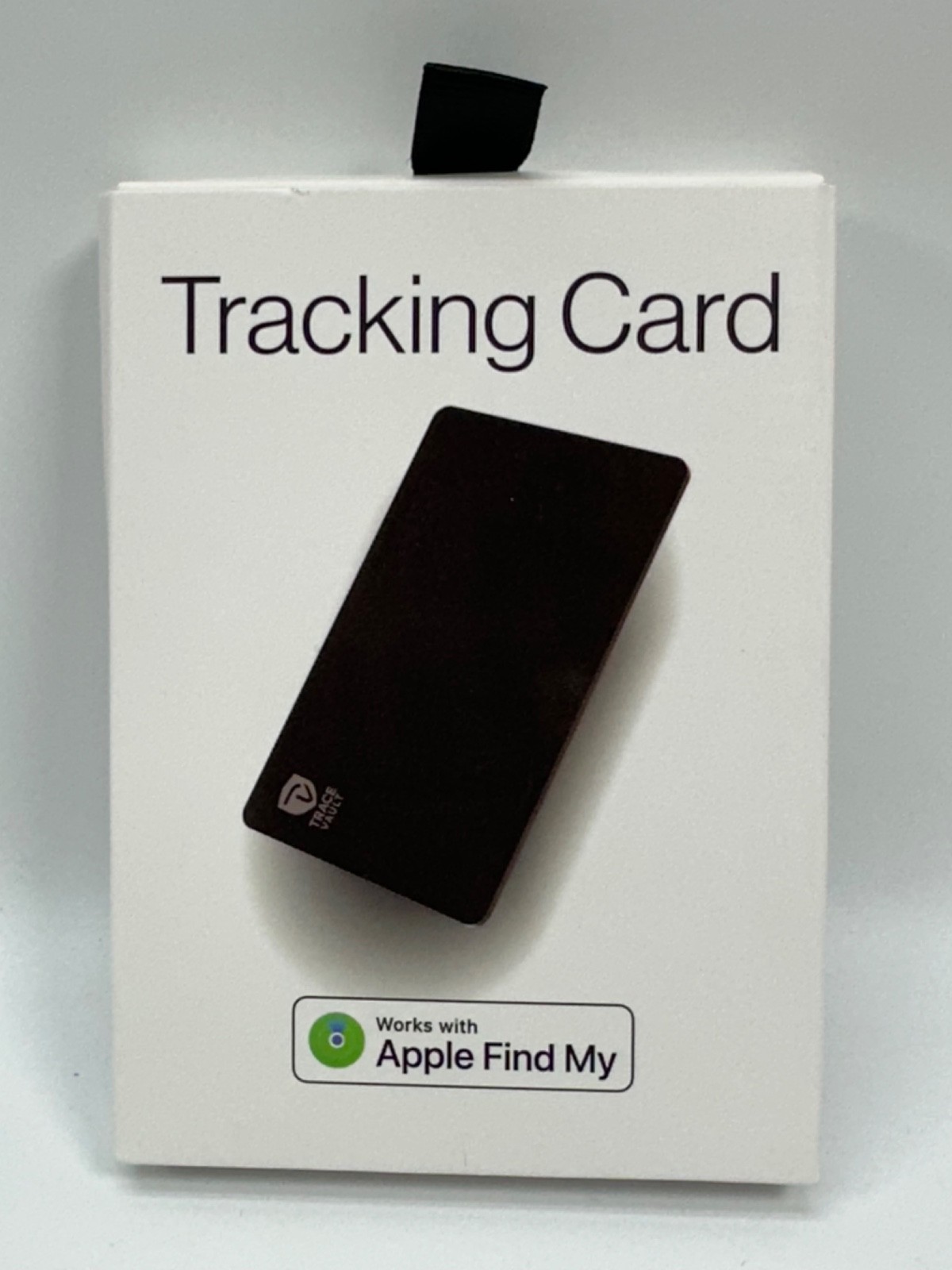 Trace Vault Tracking Card Black Works With Apple Find My Slim