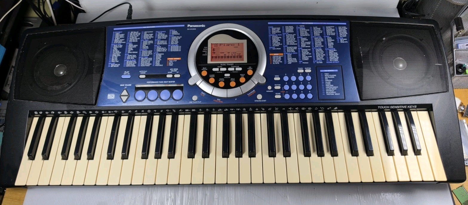 Panasonic SX-KC200 Vintage Electronic Keyboard 61 Key Tested Working