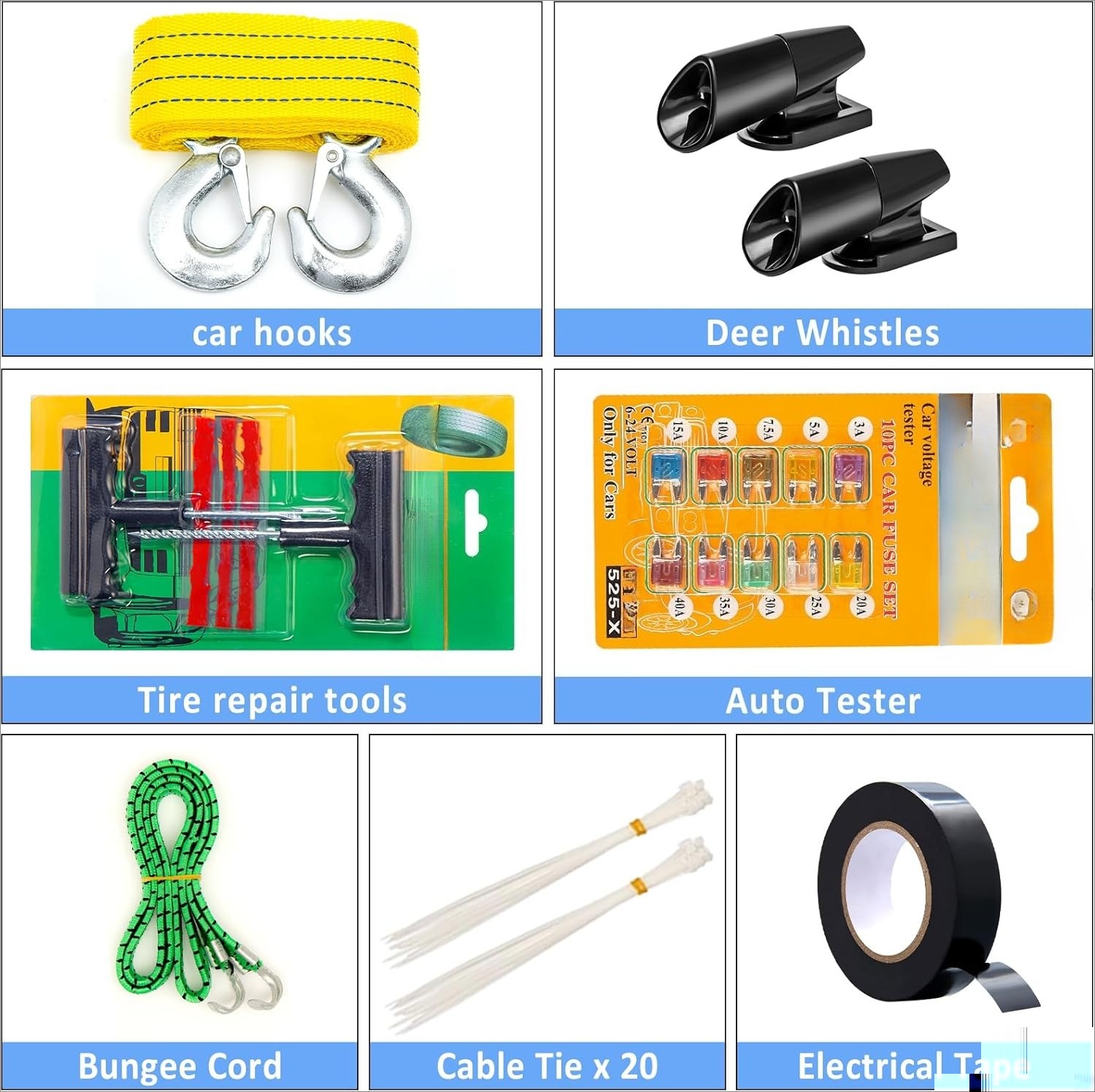 105-Piece Roadside Vehicle Emergency Rescue Kit
