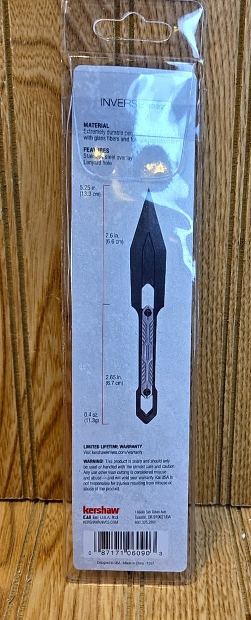 New Kershaw Inverse Fixed Blade Knife 1397X