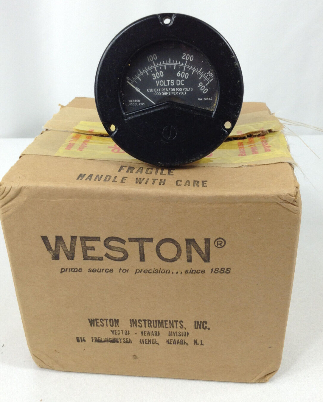 Weston Instrument Voltmeter Part # 268371 Stock # 6625-00-668-9315