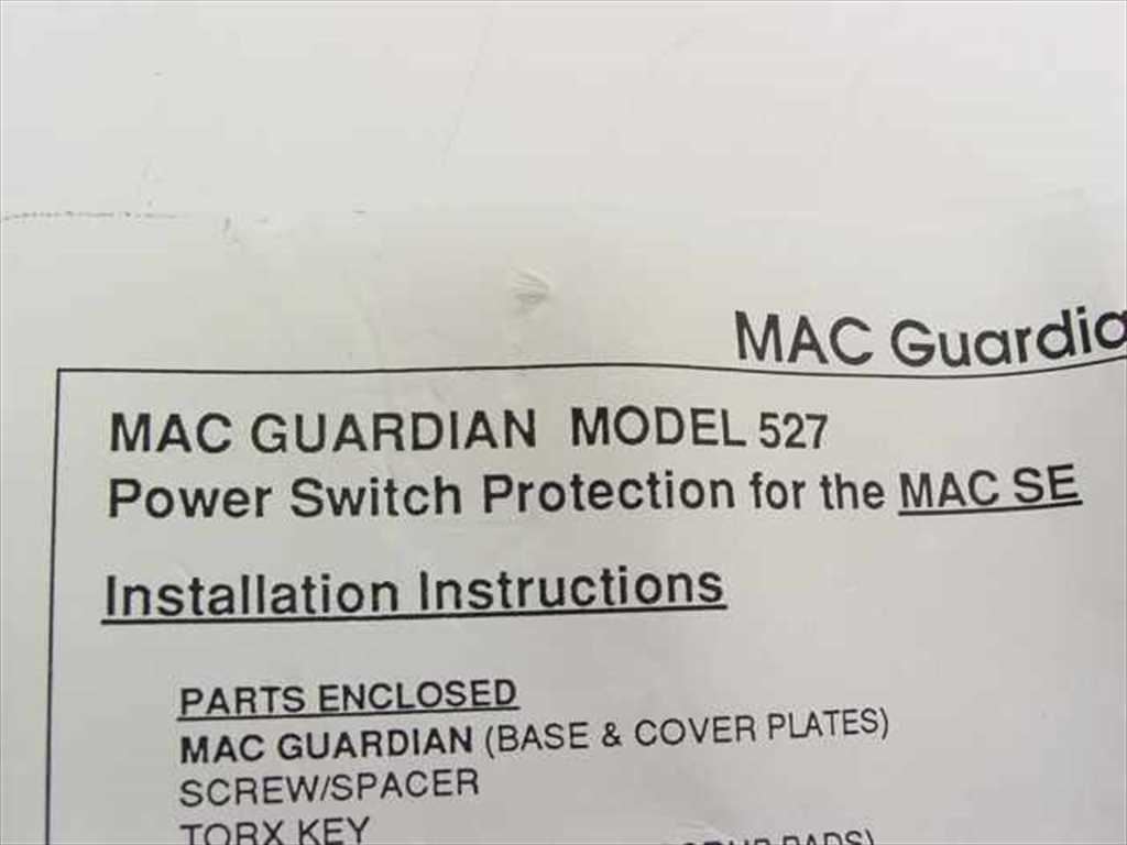 Micro Security Devices MAC Guardian Power Switch Protection for MAC SE 527