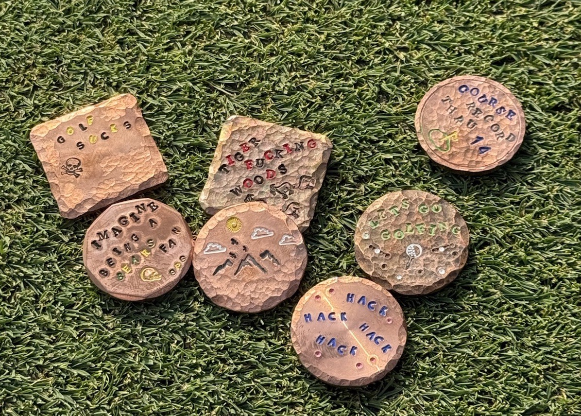 Feather & Forge Golf—Custom Ball Mark YOUR DESIGN See Options—Handmade/Stamped