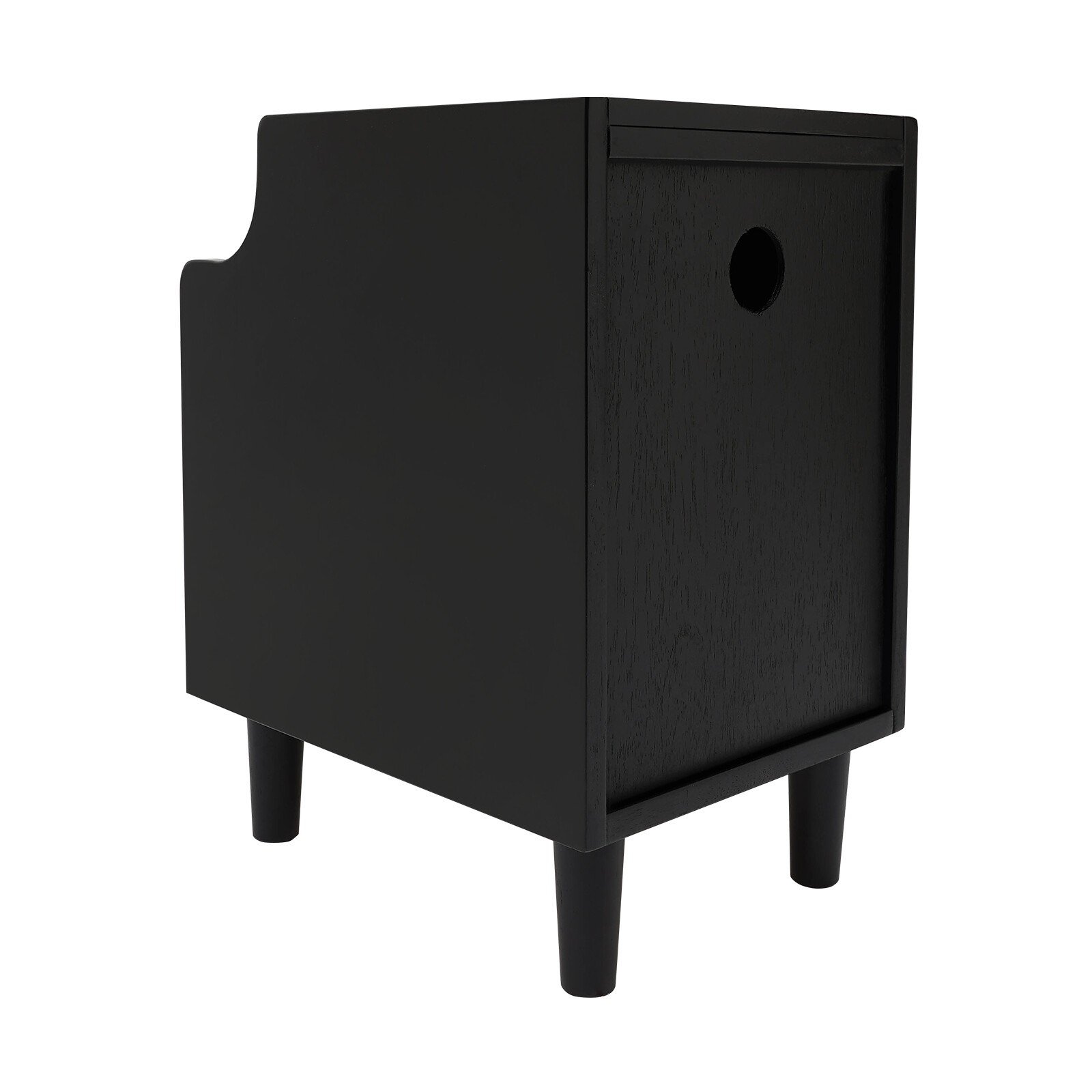 2-Tier Bedroom Storage Cabinet Nightstand with 2 Drawers Modern Bedside Table