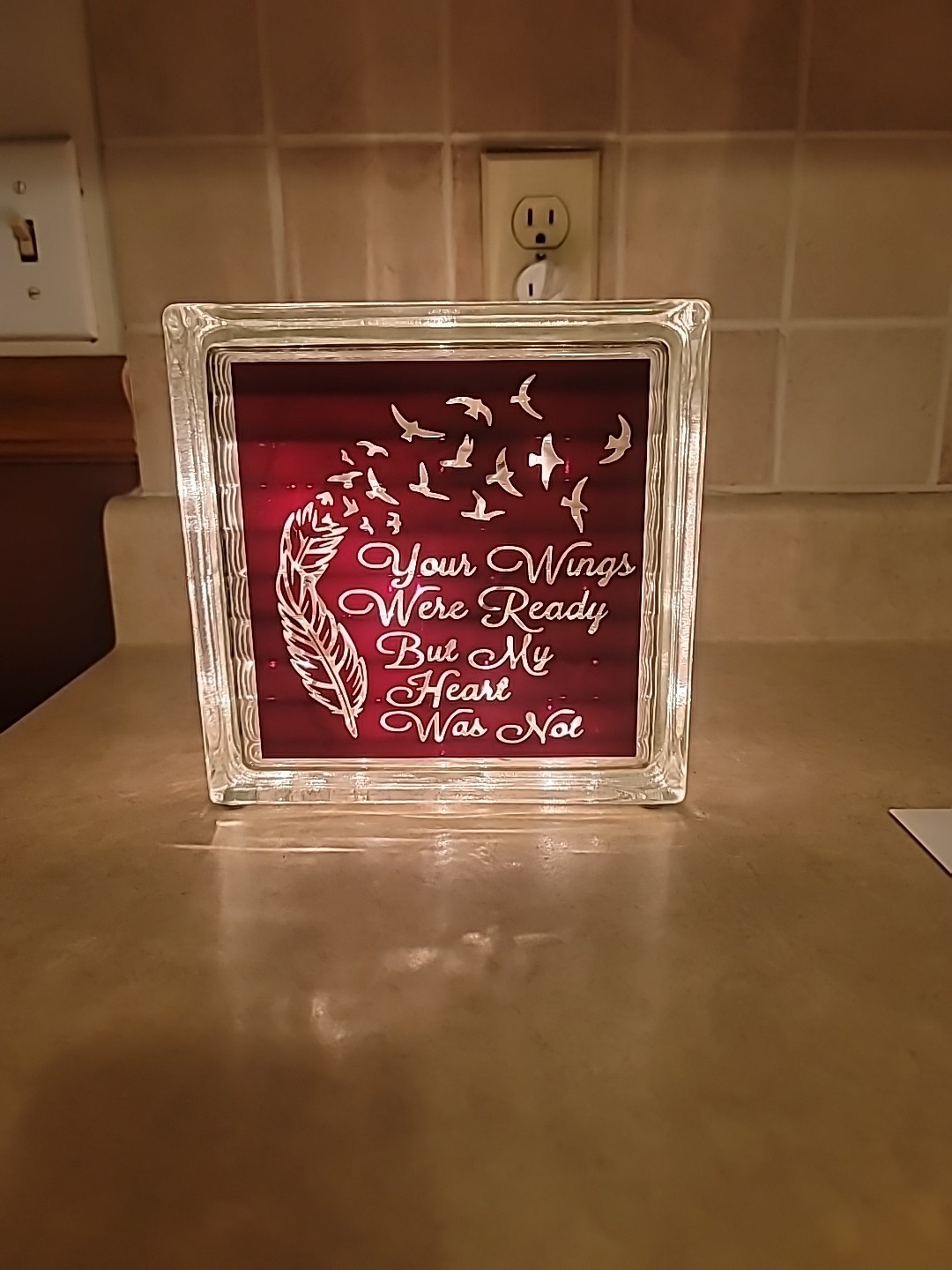 Decorarive Glass Box With Lights Inside