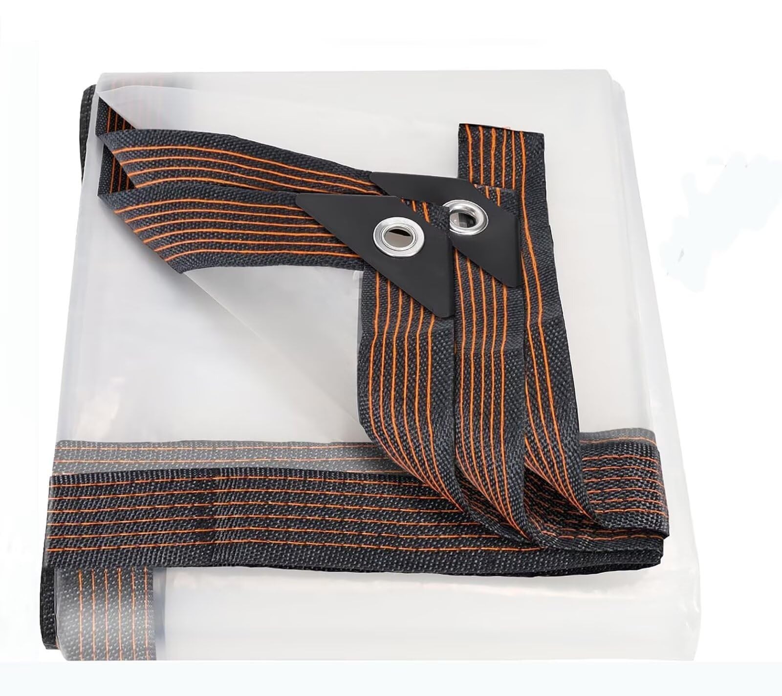4.7Mil Clear Tarp Waterproof with Grommets,10x10ft 10ft×10ft,