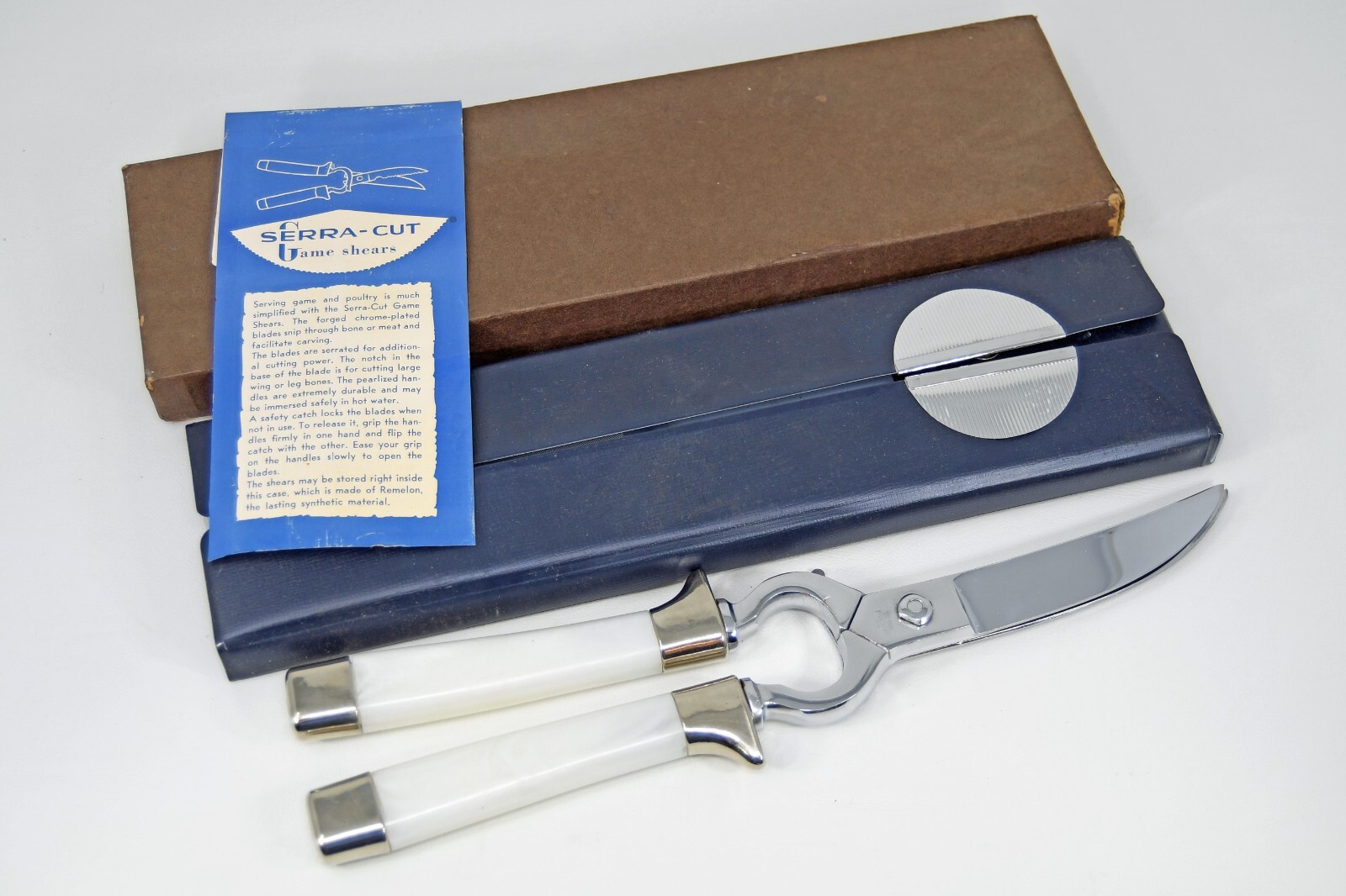 VTG MCM Regent Serra-Cut Game Poultry Cooking Shears Dropped Forged Steel Italy