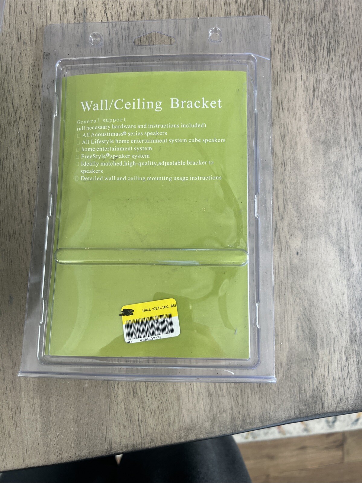 2 Pack Wall Or Ceiling Speaker Mounting Bracket Black