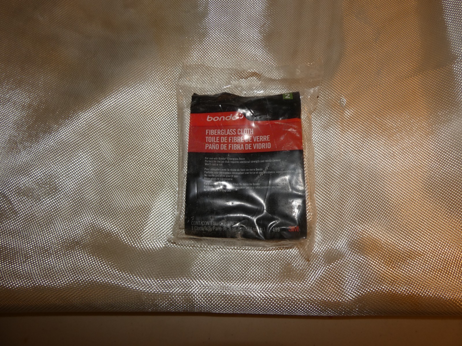 3M Bondo Fiberglass Cloth Mat Approx 48 Sq Ft 2 Pcs