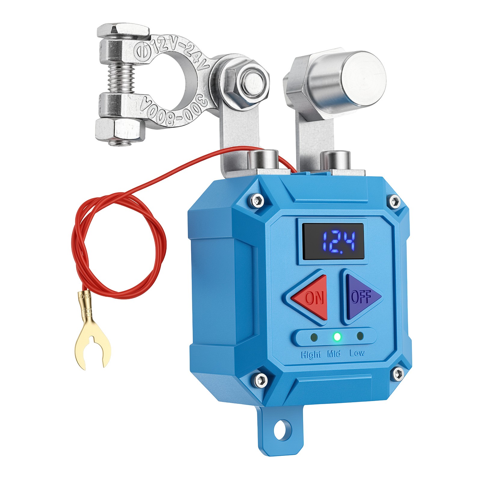 Auto Battery Disconnect Switch 120A Remote Kill Switch With LED Voltage Display