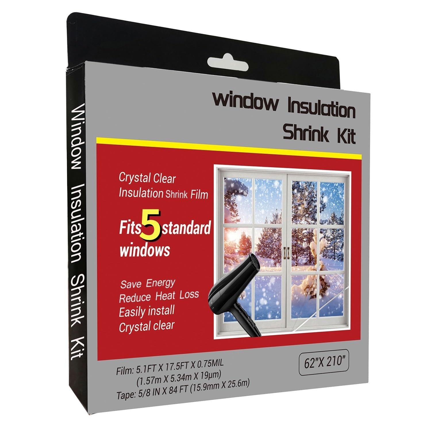 FonsBleaudy Insulating Film Window Kit to Keep Cold Out Window Shrink Film In...