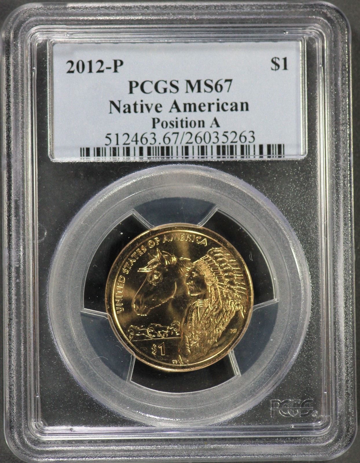 2012-P PCGS Sacagawea Native American Dollar MS67 MS-67 Pos A Position A