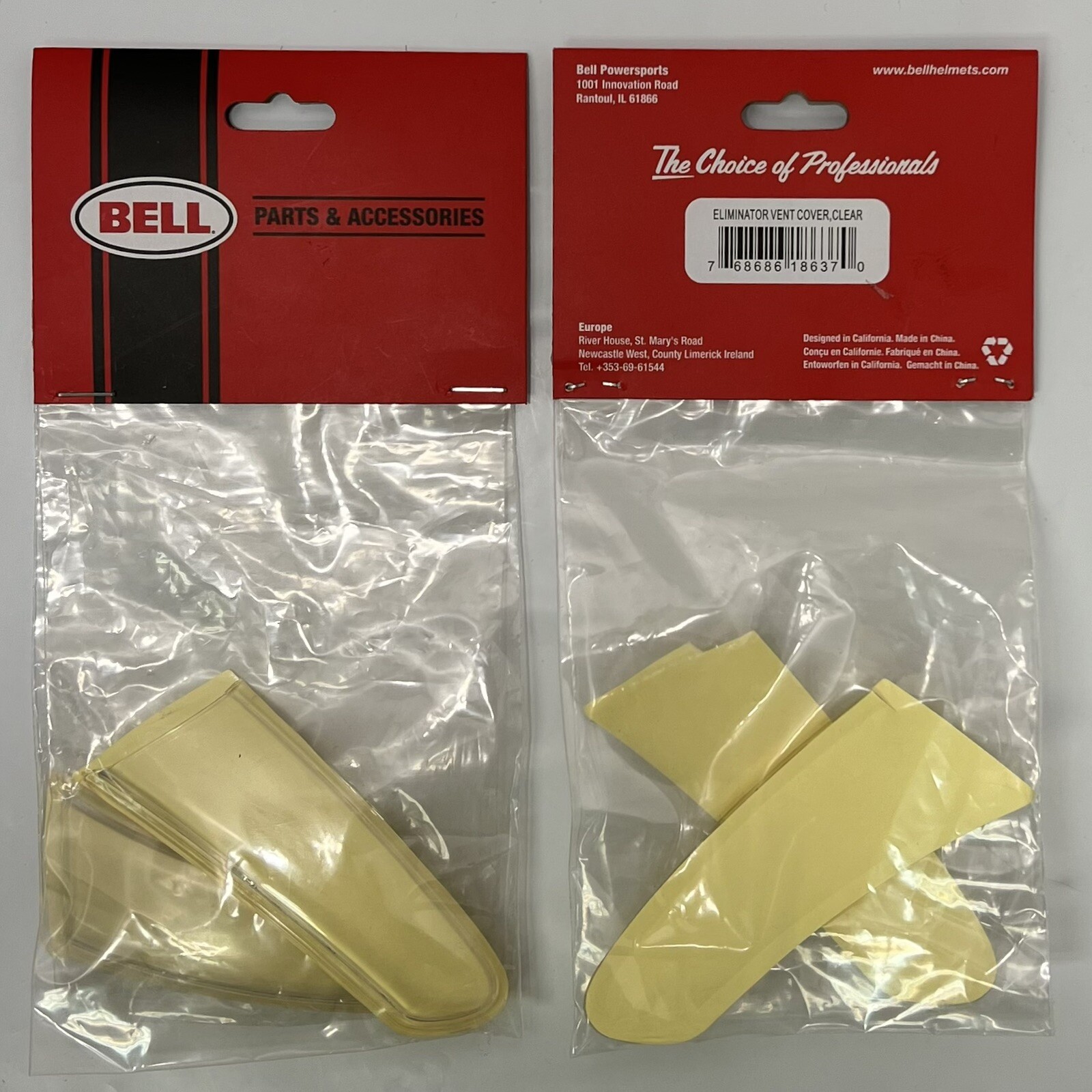 BELL ELIMINATOR VENT COVERS CLEAR SOLD SEPARATELY